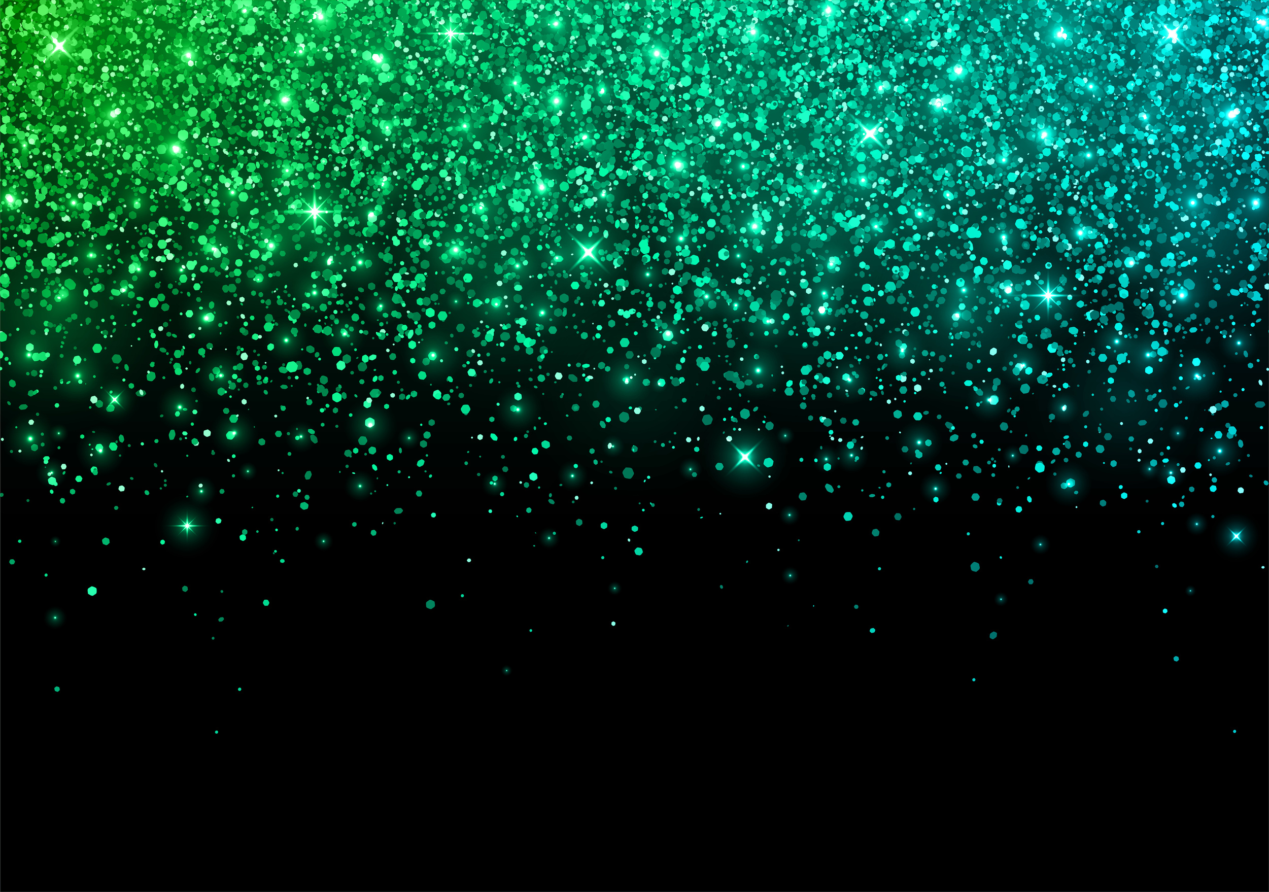 Green blue holiday background glitter