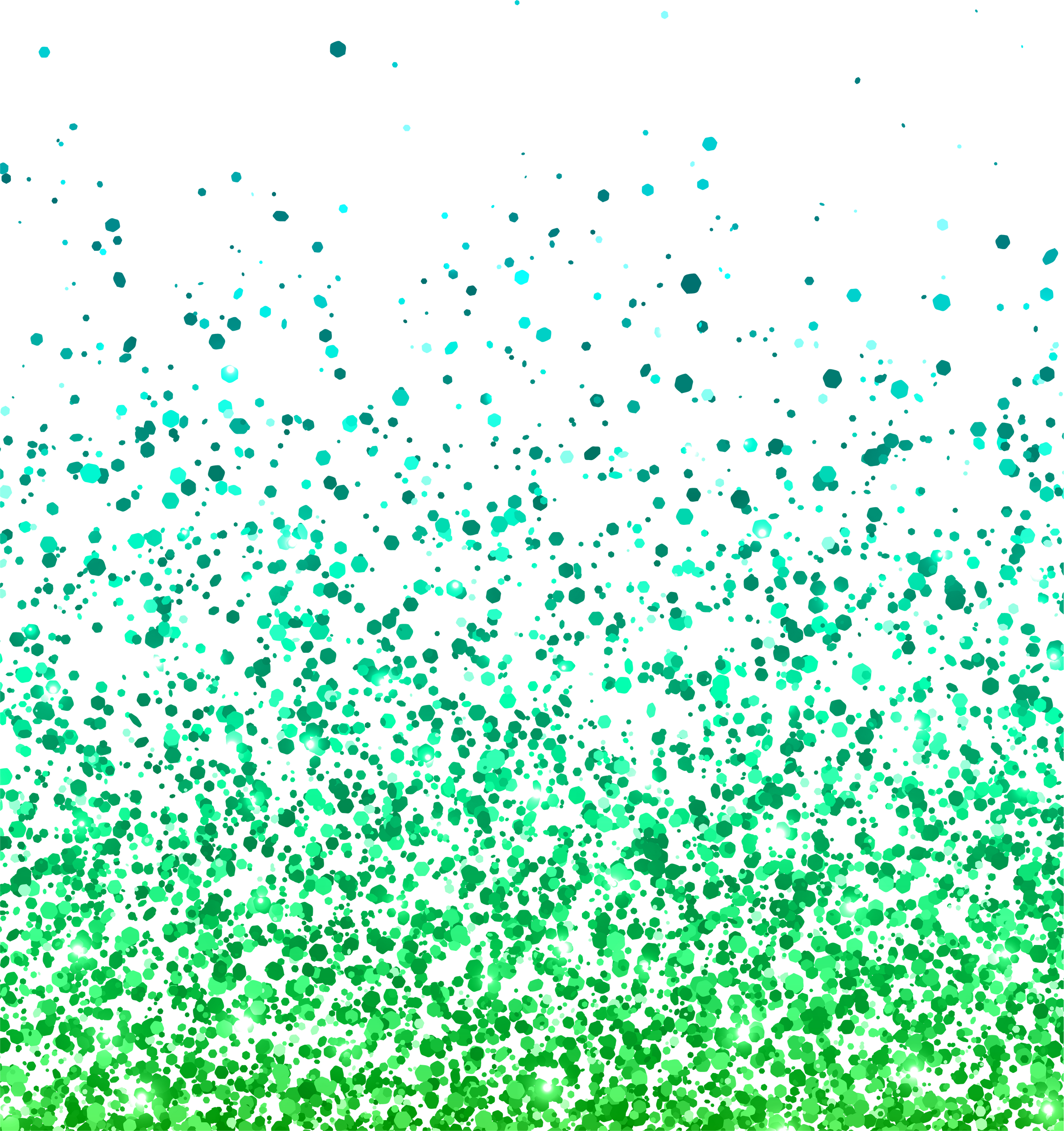 Green blue sparkling scattered glitter